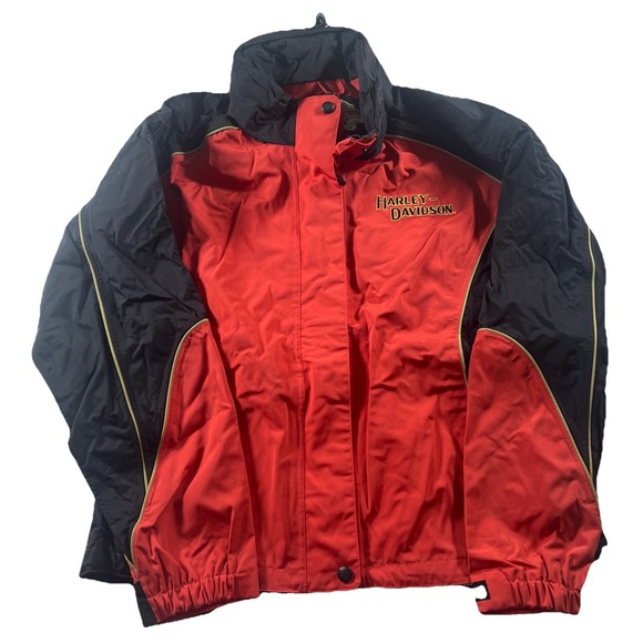 New Harley-Davidson Rain Gear Jacket Men Sz XL Black Reflective Coat - Picture 1 of 11